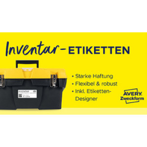 AVERY Zweckform typeplaat etiketten, 63,5x29,6 mm, zilver