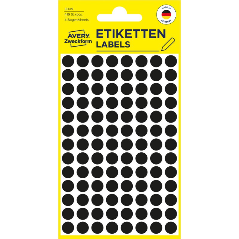 AVERY Zweckform markeringsstickers rond 18 mm rood