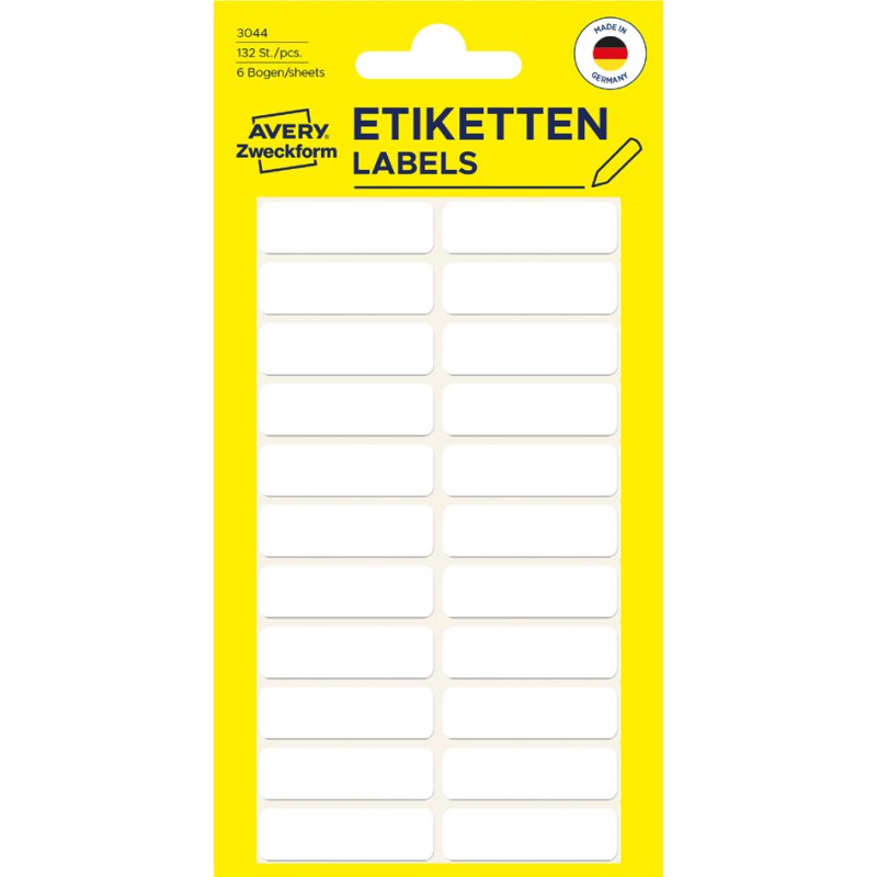AVERY Zweckform universele etiketten, 20 x 8 mm, wit
