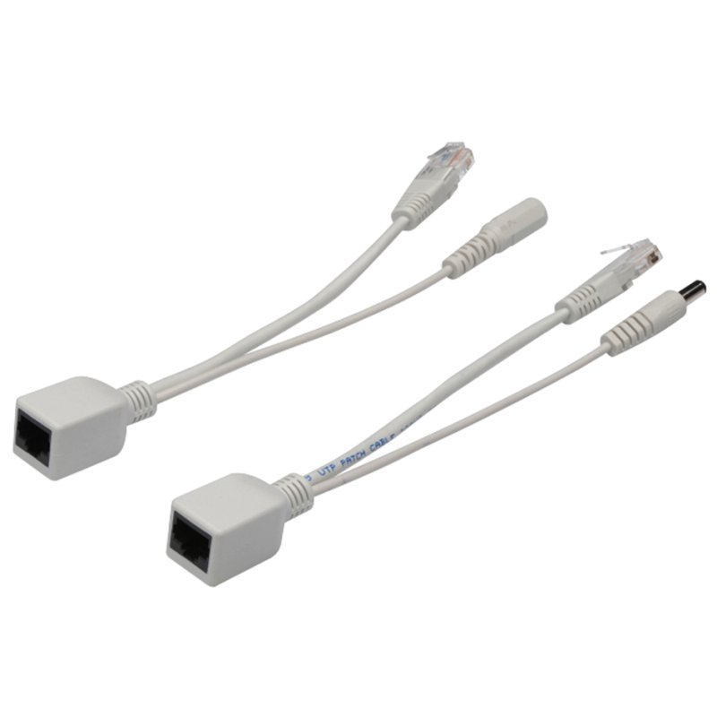PoE-kabelsplitser en PoE-injector, passief, 2-delig