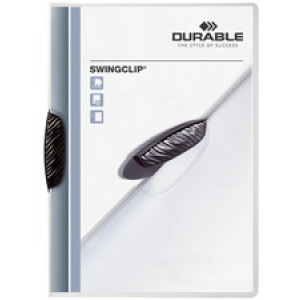 DURABLE klemmap met swingclip, A4 formaat, zwarte clip