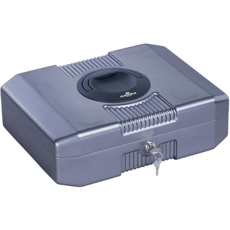 DURABLE geldkassette grijs 352x276x120mm met cilinderslot