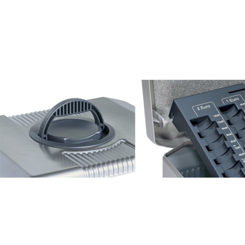 DURABLE geldkassette grijs 352x276x120mm met cilinderslot