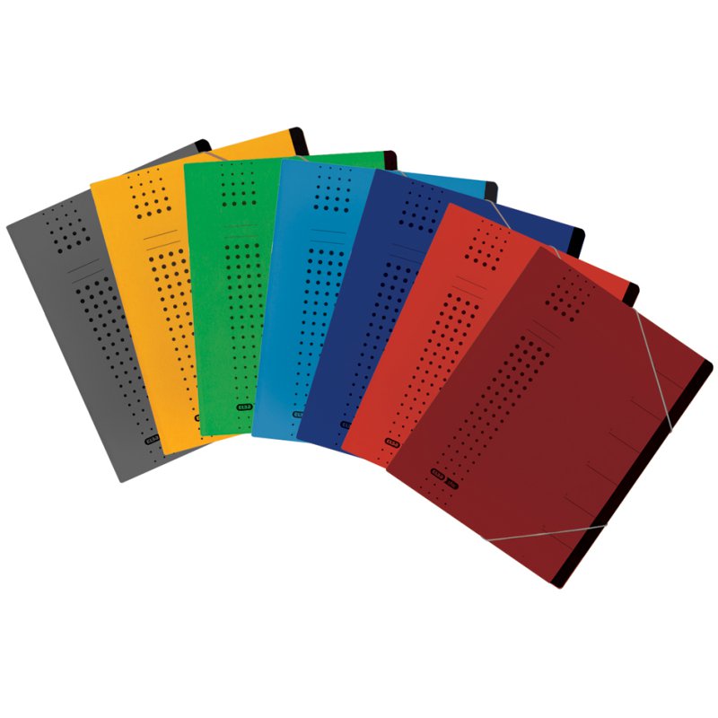 ELBA sorteermap A4 rood, 7 vakken, karton