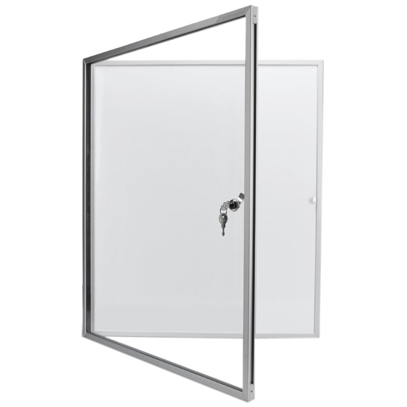 magnetoplan vitrinekast SP, 6 x DIN A4, afsluitbaar, wit