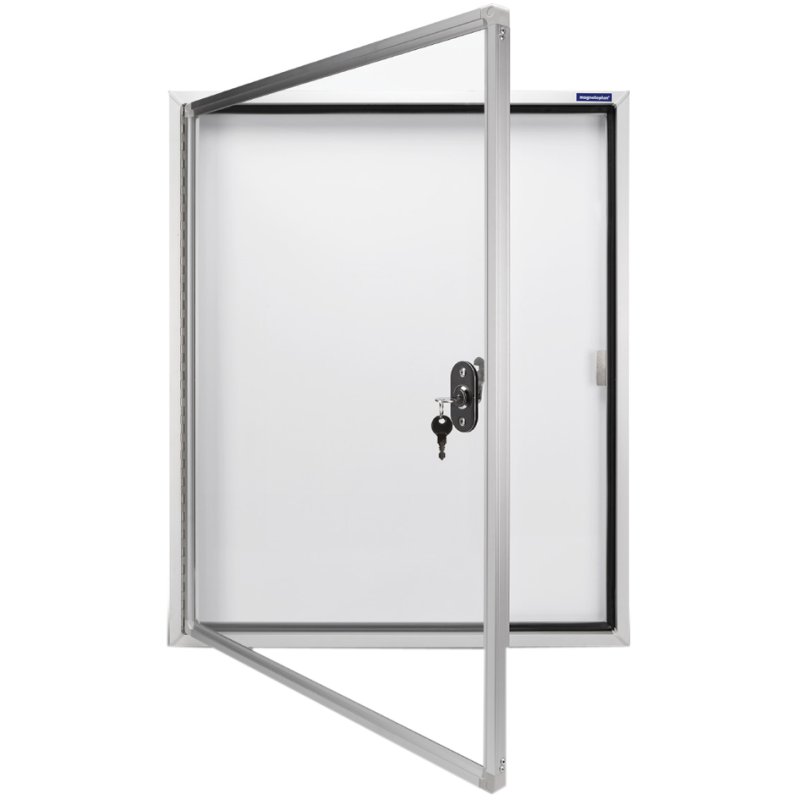 Magneetbord vitrinekast, 4x A4-formaat, binnen/buiten