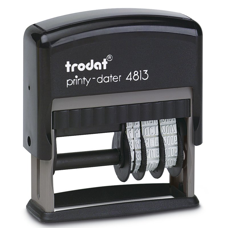 Datumstempel met instelbare tekstdrukker