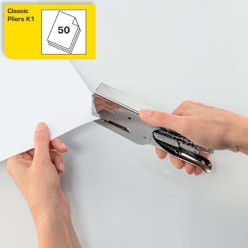 Rapid nietmachine Classic K1, 50 vel capaciteit, zilver