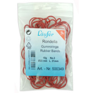 Läufer elastieken RONDELLA rood 20mm 10g