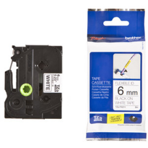 Brother TZe-FX231 flexibel labelprinterband 12mm zwart op wit 8m