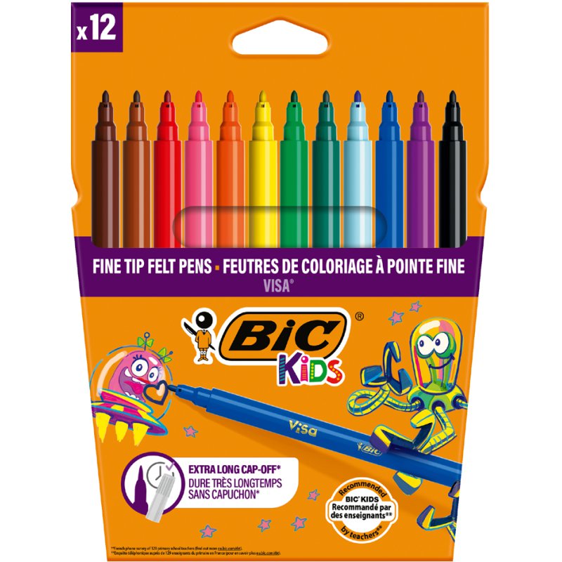 BIC Kids Stiften Vilt, Kartonnen Etui met 18 Stuks