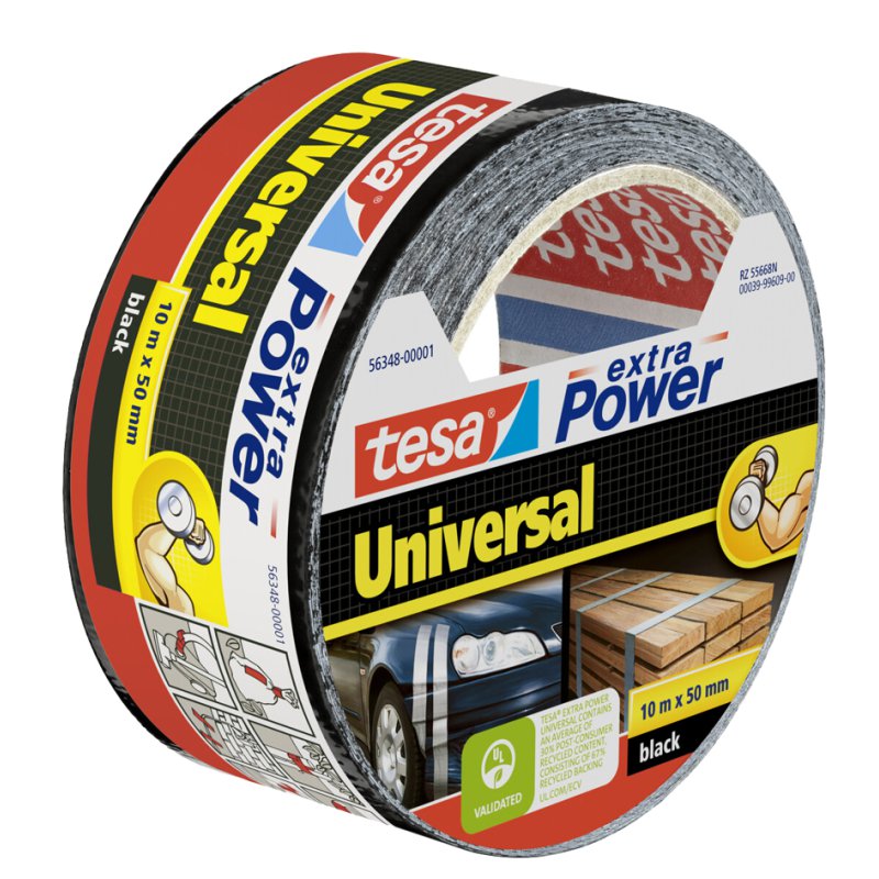 tesa Folieband extra Power Universal, 50 mm x 10 m, wit
