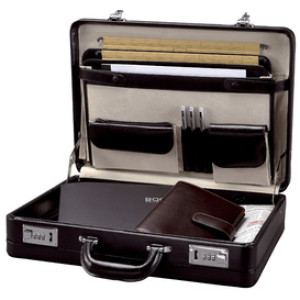 Alassio attachékoffer Taormina leder zwart