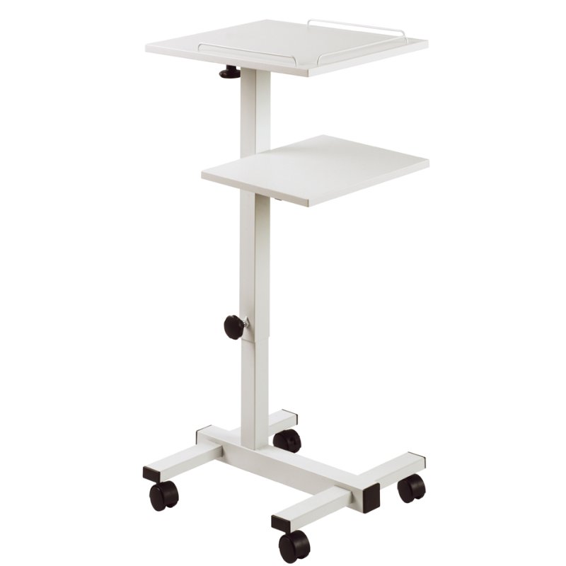 magnetoplan projectietafel Duo, hellgrau, hoogte verstelbaar 790-1200 mm, 4 wielen