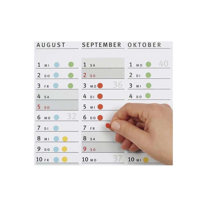 HERMA markeringspunten 8 mm helderrood rond
