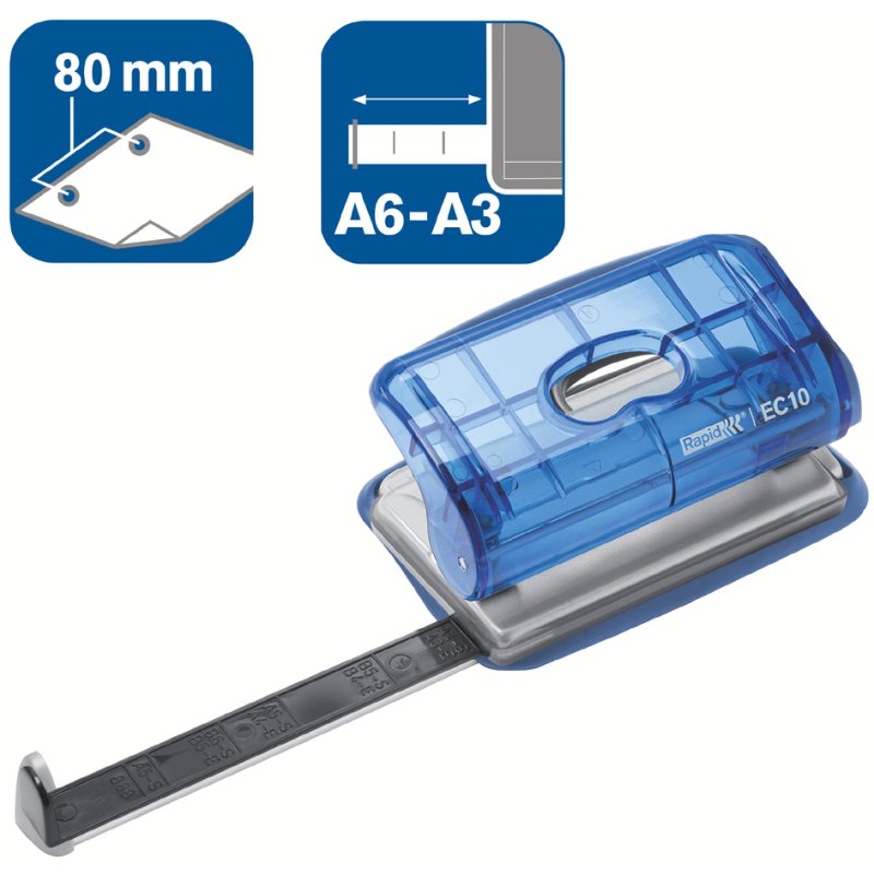 Rapid X Ray perforator EC 10, blauw-transparant bovenstuk