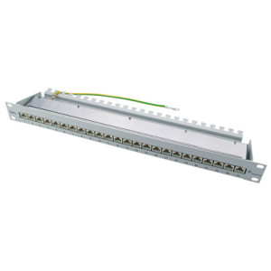 Telegärtner 19" patchpaneel Cat.6A 24-poorts RJ45 zwart