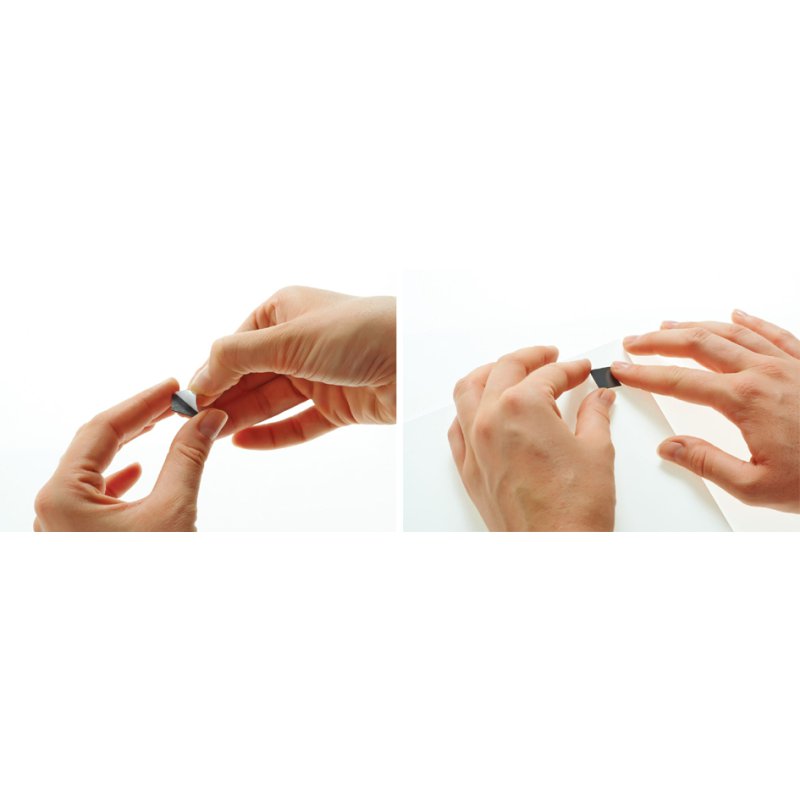 magnetoplan Takkis zelfklevende magneetplakkers 15x15mm zwart 140 stuks