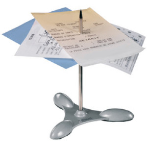 Maped memospies met metalen voet, zilver