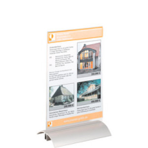 DURABLE tafelstandaard A4 transparant met aluminium voet