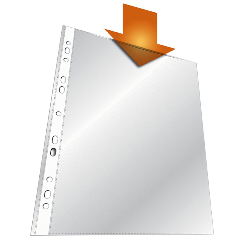 DURABLE prospecthoezen A4 transparant PP met universele perforatie