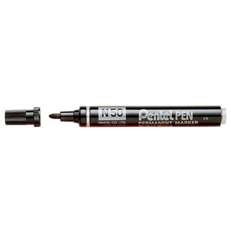 Pentel permanente marker groen ronde punt
