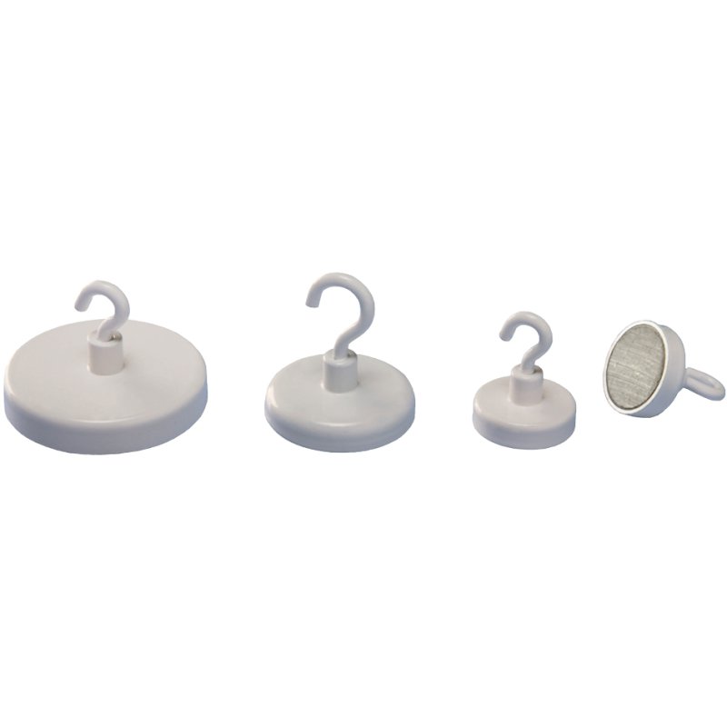 Magnetoplan haakmagnetje wit, diameter 36 mm