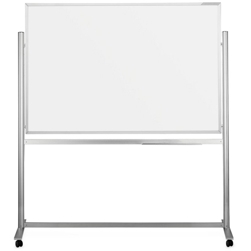 magnetoplan whiteboard ferroscript, mobiel dubbelzijdig, 180 x 120 cm, magnethaftend