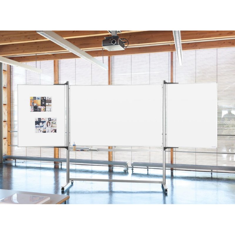 magnetoplan klapbord ferroscript, 180x120 cm, mobiel, magnetisch