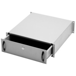 19" documentenvak, 3 HE, zwart