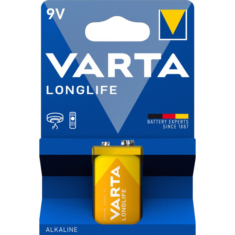VARTA Alkaline 9V blokbatterij Longlife E-Block (6LR61)