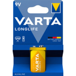 VARTA Alkaline 9V blokbatterij Longlife E-Block (6LR61)