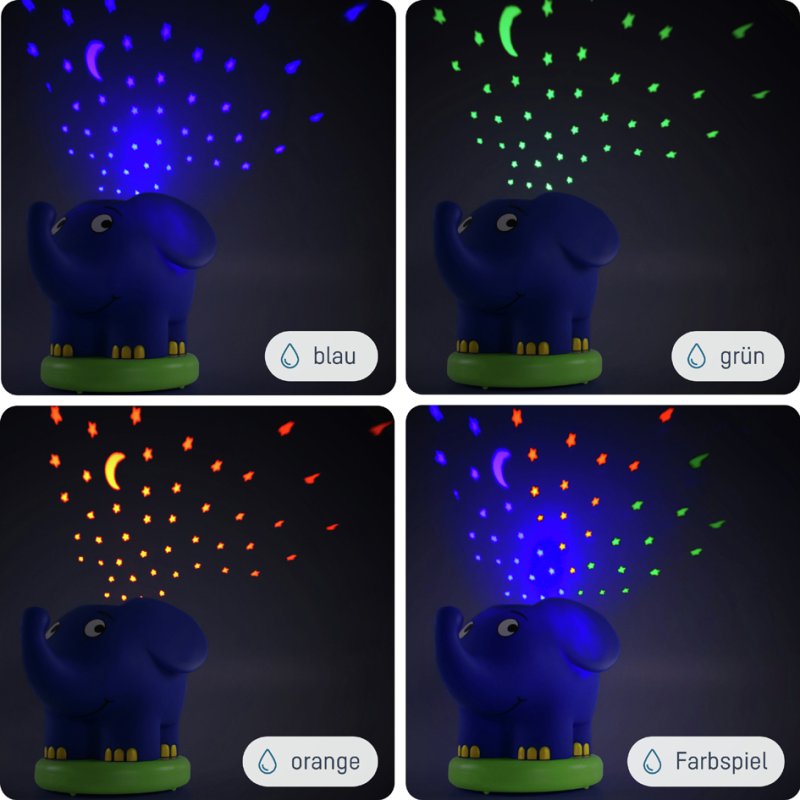 Sterrenhemel Muziekprojectielamp 'Olifant'