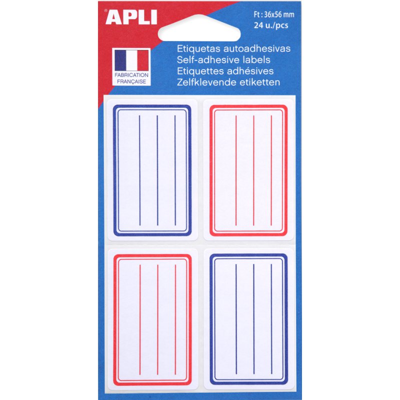 Blauwe etikethouders, blanco, 38 x 50 mm