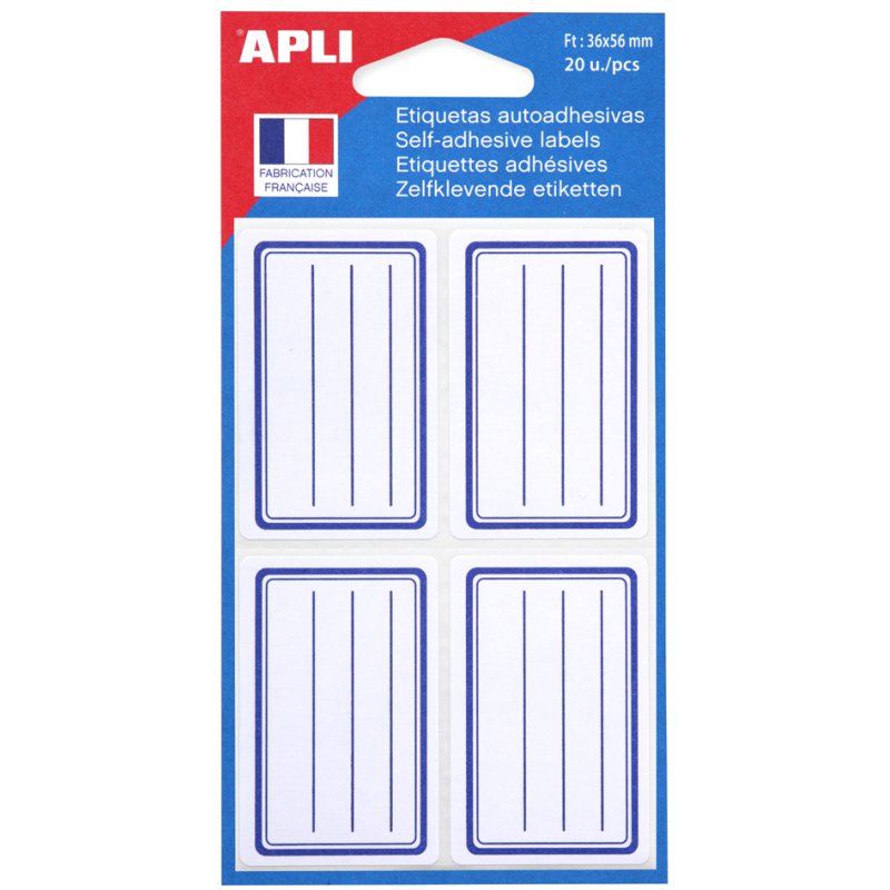 Blauwe etikethouders, blanco, 38 x 50 mm