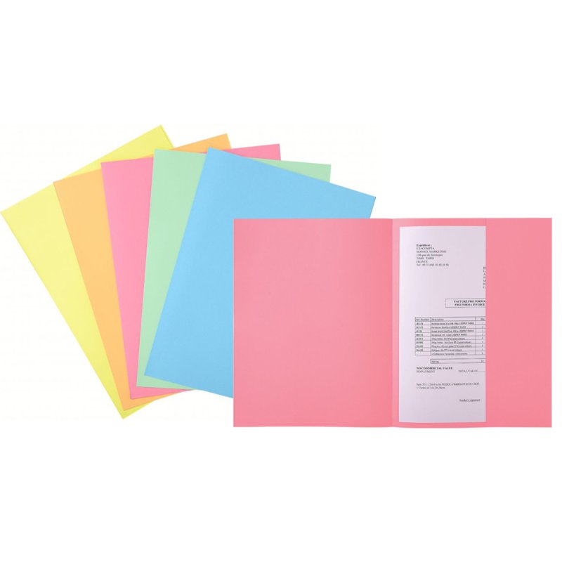 EXACOMPTA ordermappen A4, gekleurd gesorteerd, 160g/m²