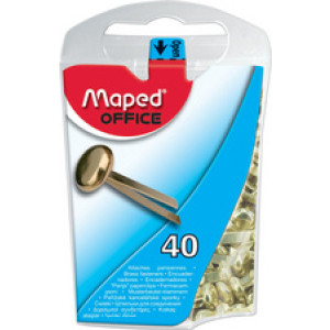 Maped splitpennen rond kop, messing, 17 mm