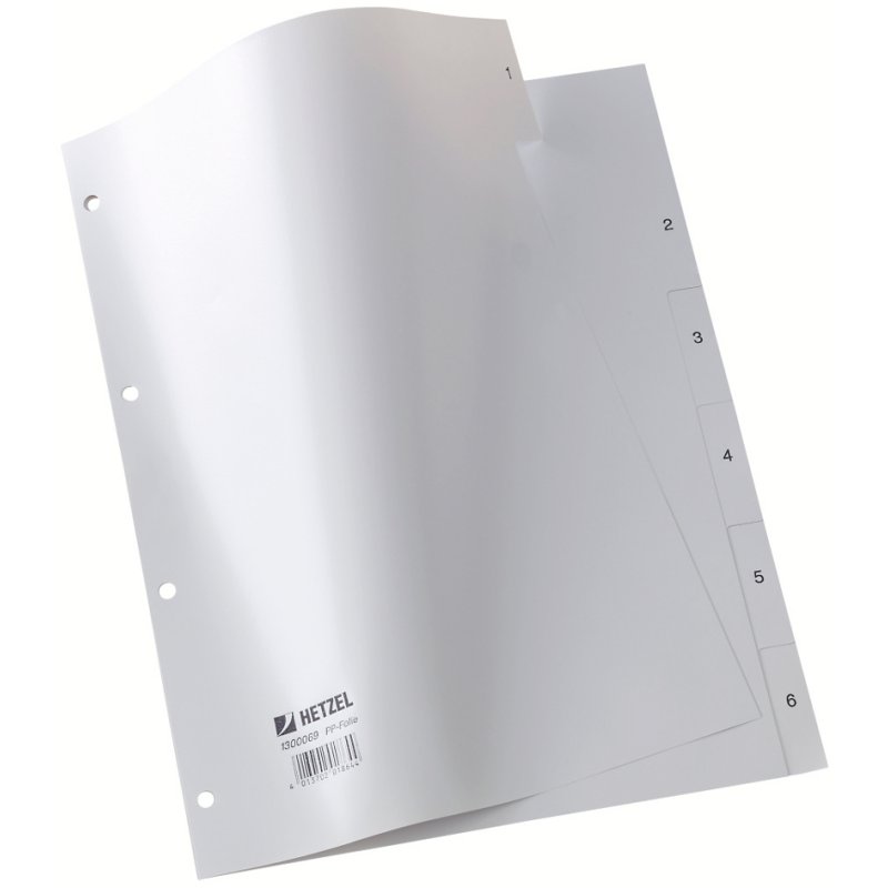 HETZEL tabbladen kunststof A4 1-31 grijs PP
