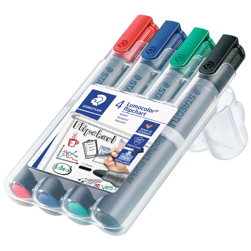 STAEDTLER Lumocolor flipchartmarkers 356, 4-delige set