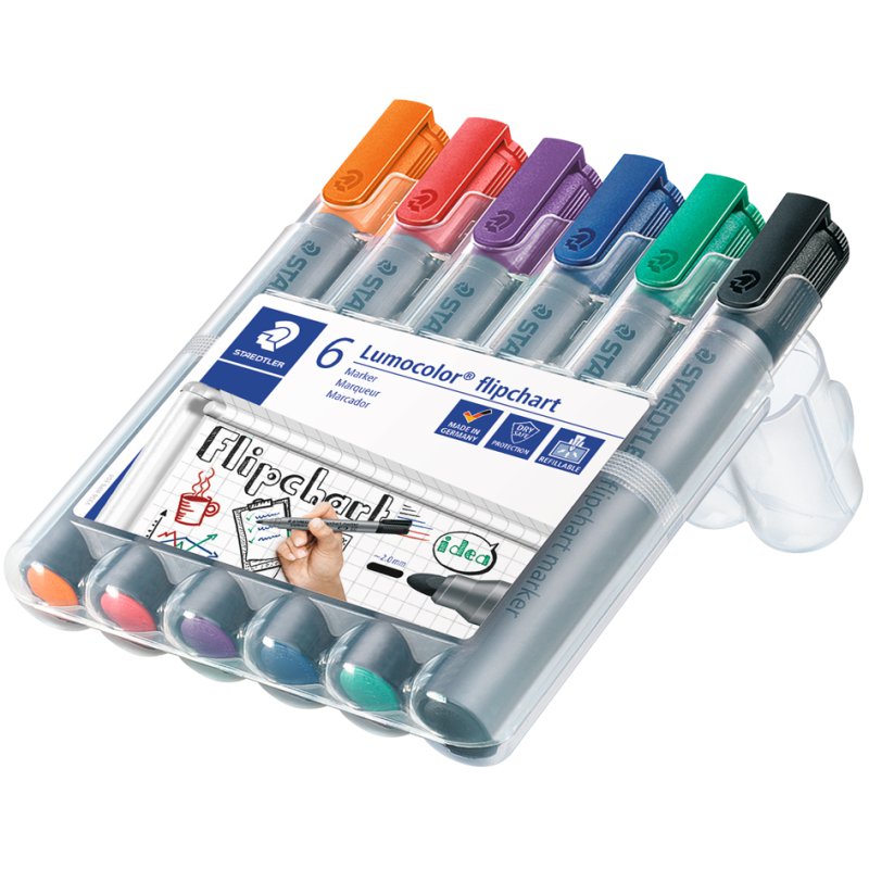 STAEDTLER Lumocolor flipchartmarkers 356, 4-delige set