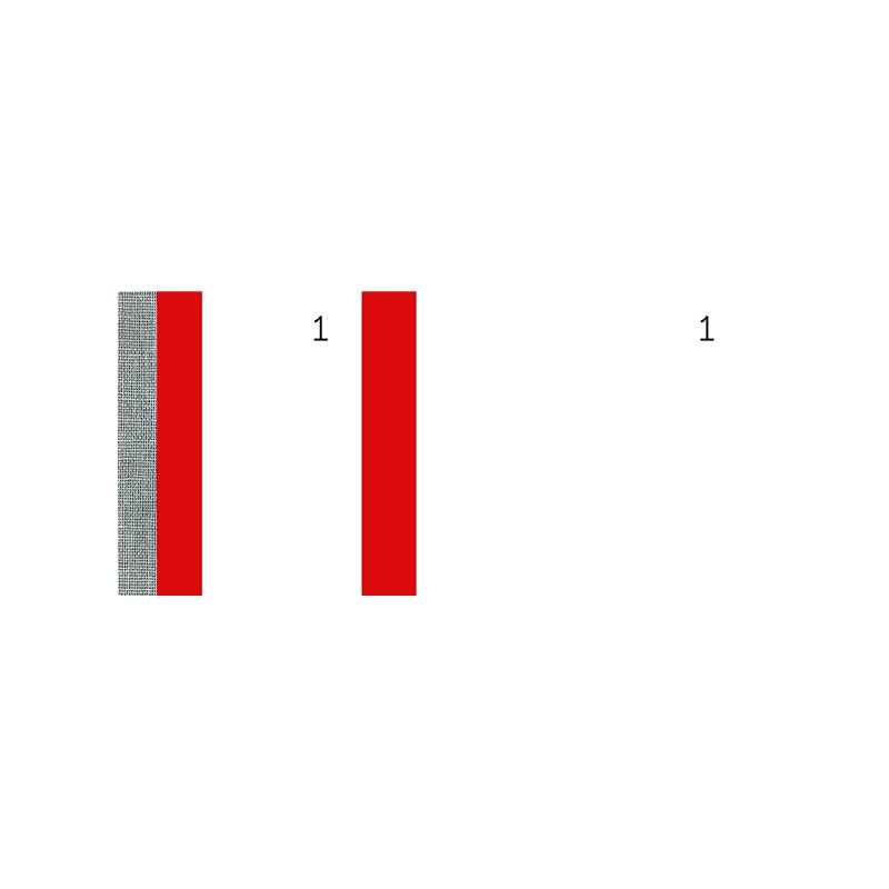 Bon-blok, wit, afmetingen: 135 x 60 mm