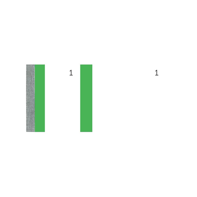 Bon-blok, wit, afmetingen: 135 x 60 mm