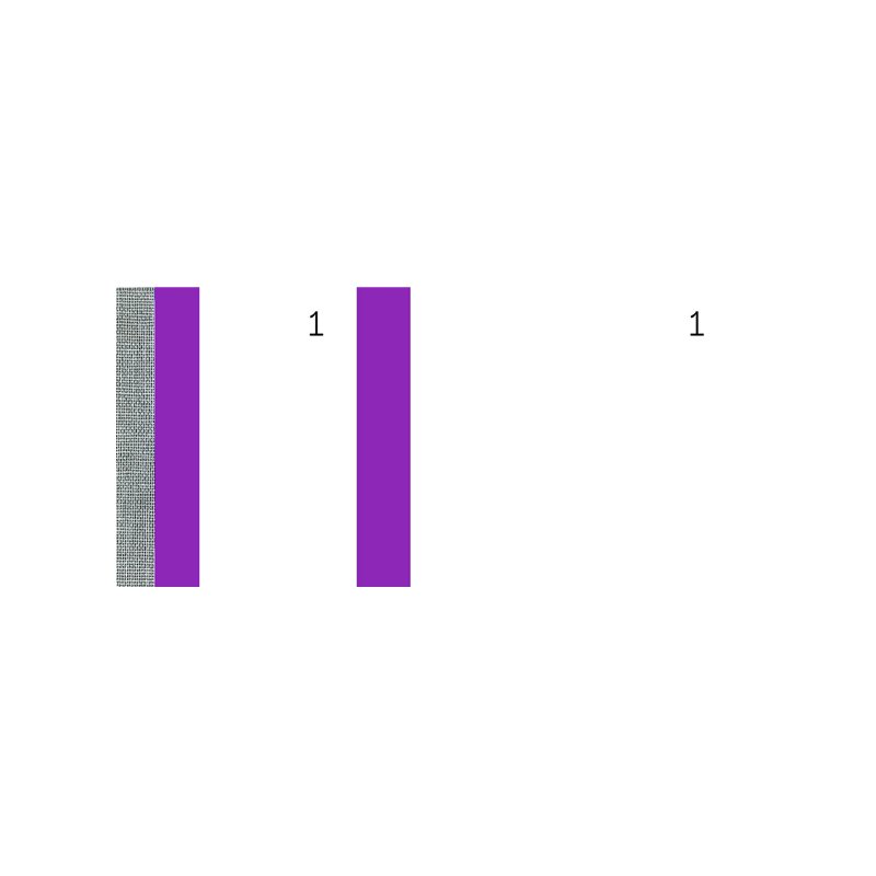 Violet bonnenblok, formaat 135 x 60 mm
