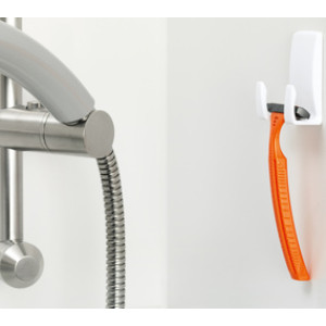 tesa Powerstrip scheerhouder 'WAVE' waterdicht, wit