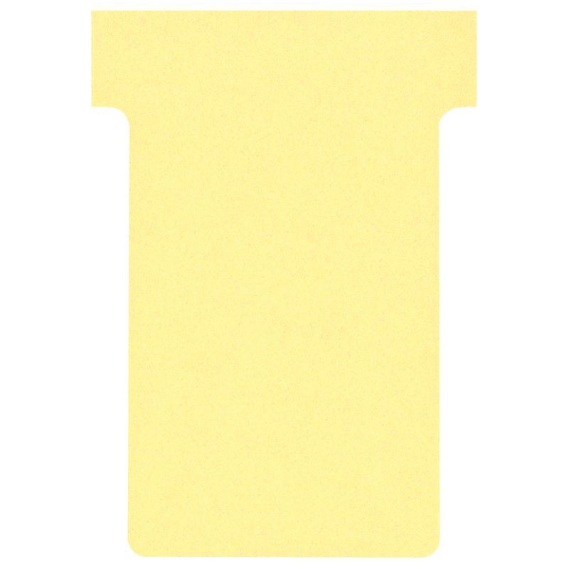 Nobo T-kaarten geel, 45 mm, 170 g/m²