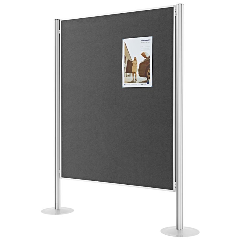magnetoplan presentatiewand Set 2, 2625 x 1800 mm, grijze vilten bekleding