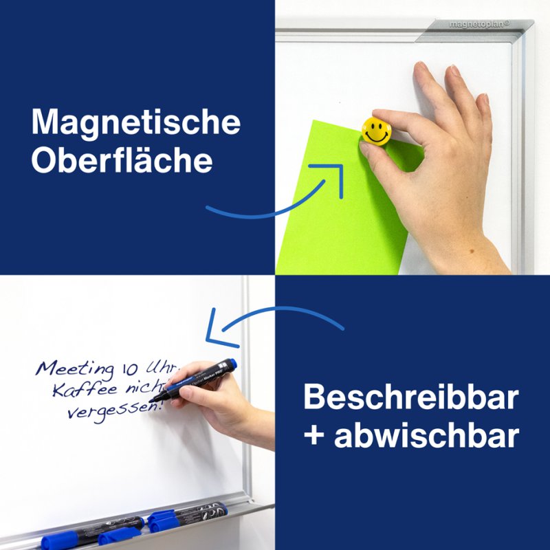 magnetoplan whiteboard SP, 150x120 cm, magnetisch oppervlak