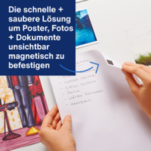 Magnetoplan magnetische tape met dispenser, zelfklevend, zwart