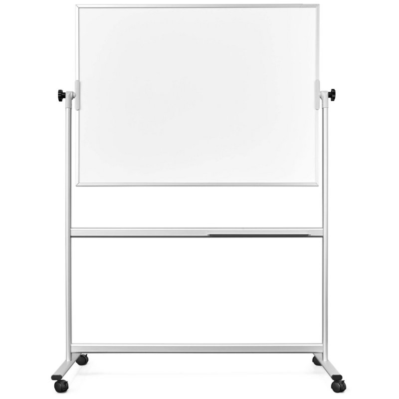 magnetoplan whiteboard CC mobil, dubbelzijdig magnetisch, 180 x 120 cm, mobiel met wielen