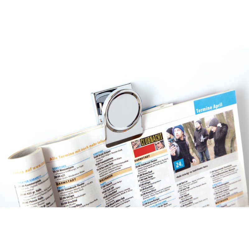 Magnetoplan magnetische clip 50 mm zilver